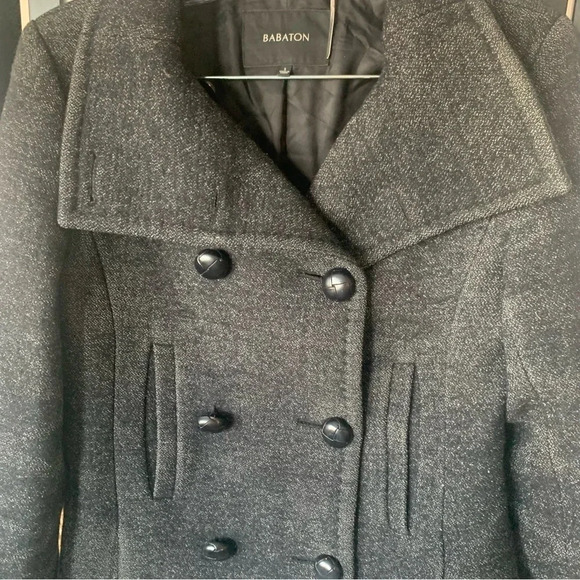 Babaton Talula Howel Wool  Funnel Peacoat Dark Grey S - Picture 10 of 16